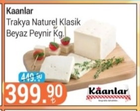 Kaanlar Trakya Naturel Klasik Beyaz Peynir Kg.