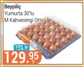 Beypiliç Yumurta 30'Lu M Kahverengi Orta
