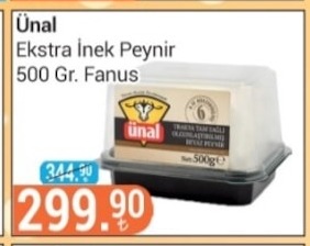 Ünal Ekstra İnek Peynir 500 Gr. Fanus