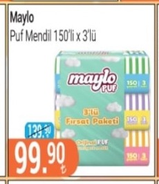 Maylo Puf Mendil 150'Li X 3'Lü