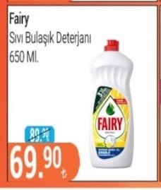 Fairy Sıvı Bulaşık Deterjanı 650 Ml