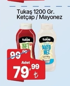 Tukaş 1200 Gr. Ketçap / Mayonez