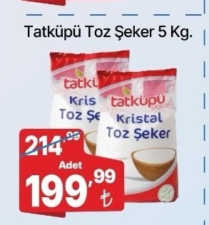 Tatküpü Toz Şeker 5 Kg.