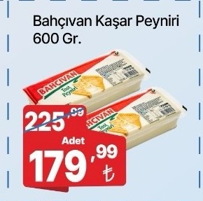 Bahçıvan Kaşar Peyniri 600 Gr.