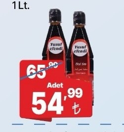 Yusuf Efendi Eksi Sos 1 Lt