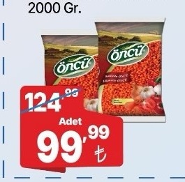 Öncü Mercimek 2000 Gr.