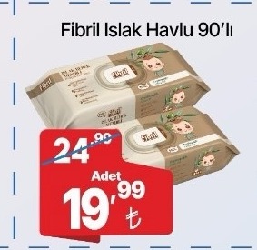 Fibril Islak Havlu 90'Lı