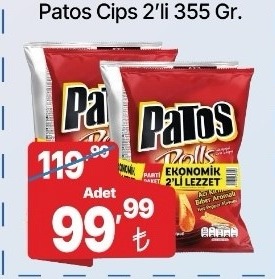 Patos Cips 2'Li 355 Gr.
