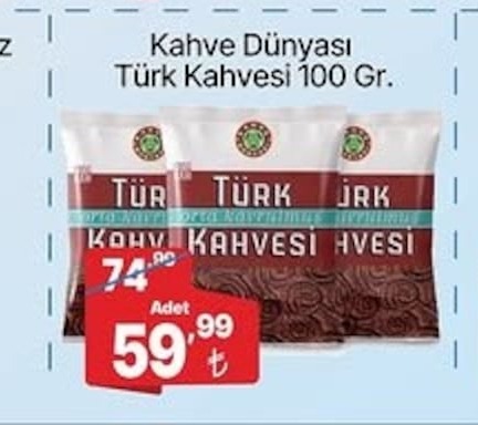 Kahve Dunyasi Turk Kahvesi 100 Gr