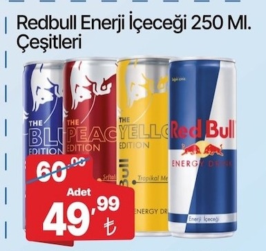 Redbull Enerji İçeceği 250 Ml Çeşitleri