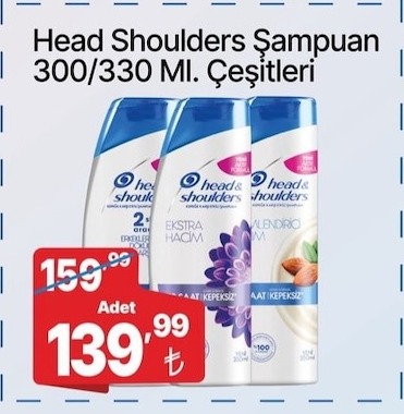 Head Shoulders Şampuan 300/330 Ml Çeşitleri