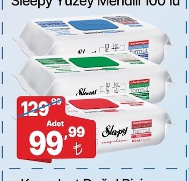 Sleepy Yüzey Mendili 100 Lü