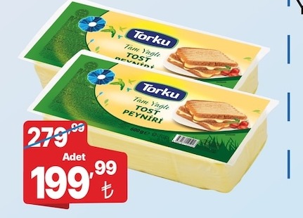 Torku Tam Yağlı Tost Peyniri 600 Gr