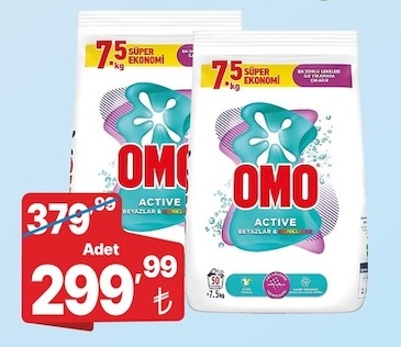 Omo Active Beyazlar Ve Renkliler 7.5Kg