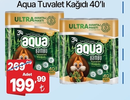 Aqua Tuvalet Kağıdı 40'Lı