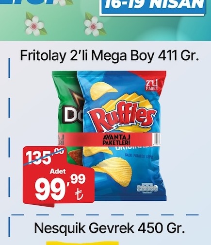 Fritolay 2'Li Mega Boy 411 Gr.
