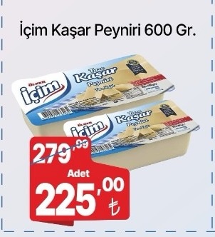 İçim Kaşar Peyniri 600 Gr