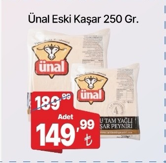 Ünal Eski Kaşar 250 Gr.