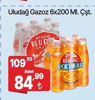 Uludağ Gazoz 6X200 Ml. Çzt.