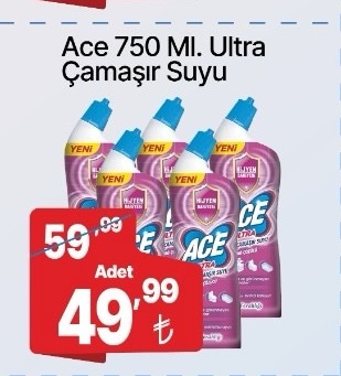 Ace 750 Ml. Ultra Çamaşır Suyu