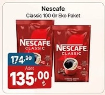 Nescafe Classic 100 Gr Eko Paket
