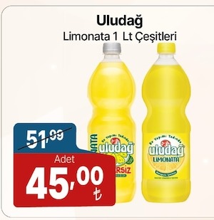 Uludağ Limonata 1 Lt Çeşitleri