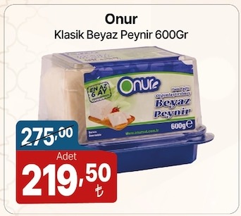 Onur Klasik Beyaz Peynir 600Gr