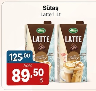 Sütaş Latte 1 Lt
