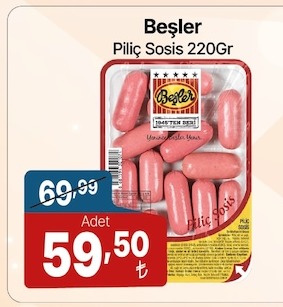 Beşler Piliç Sosis 220Gr