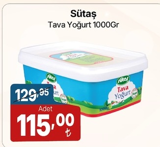 Sütaş Tava Yoğurt 1000Gr