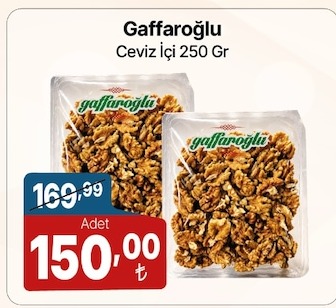 Gaffaroğlu Ceviz İçi 250 Gr