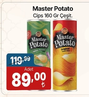 Master Potato Cips 160 Gr Çeşitleri