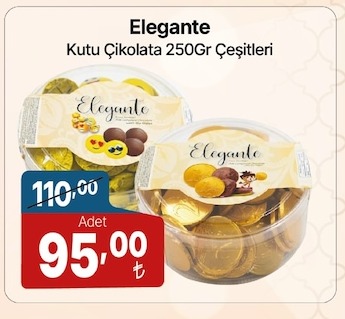 Elegante Kutu Çikolata 250Gr Çeşitleri