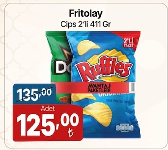 Fritolay Cips 2'Li 411 Gr