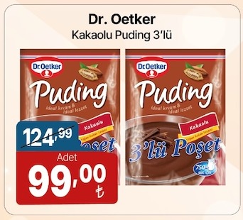Dr. Oetker Kakaolu Puding 3'Lü