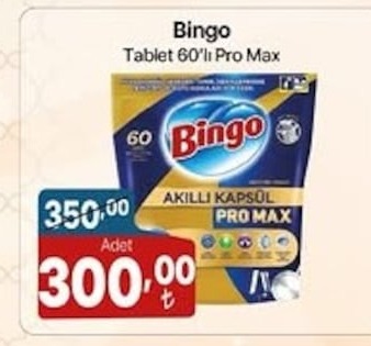 Bingo Tablet 60'Lı Pro Max