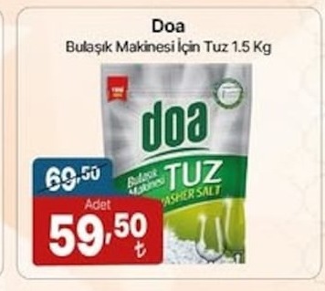 Doa Bulaşık Makinesi İçin Tuz 1.5 Kg