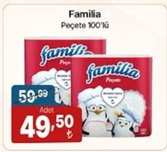 Familia Peçete 100'Lü