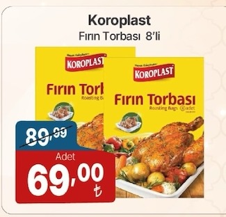 Koroplast Fırın Torbası 8'Li