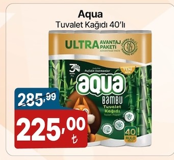 Aqua Bambu Tuvalet Kağıdı 40'Lı
