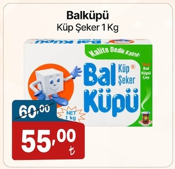 Balküpü Küp Şeker 1 Kg