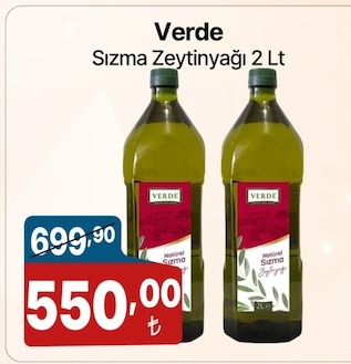 Verde Sızma Zeytinyağı 2 Lt