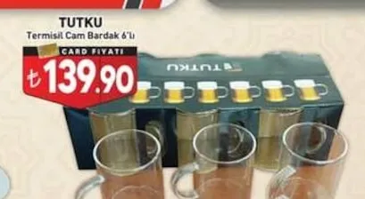 Tutku Termisil Cam Bardak 6'Lı