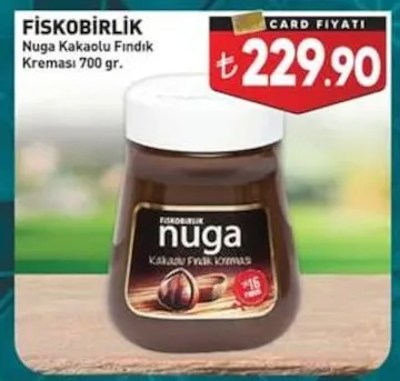 Fiskobirlik Nuga Kakaolu Fındık Kreması 700 Gr.