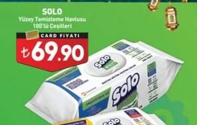 Solo Yüzey Temizleme Havlusu 100'Lü Çeşitleri