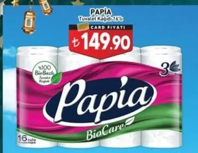 Papia Tuvalet Kağıdı 16'Lı