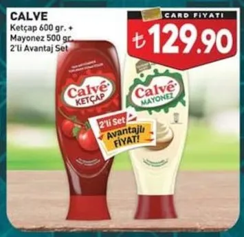Calve Ketçap 600 Gr + Mayonez 500 Gr