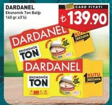 Dardanel Ekonomik Ton Balığı 140 Gr.X3'Lü