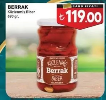Berrak Közlenmiş Biber 680 Gr.