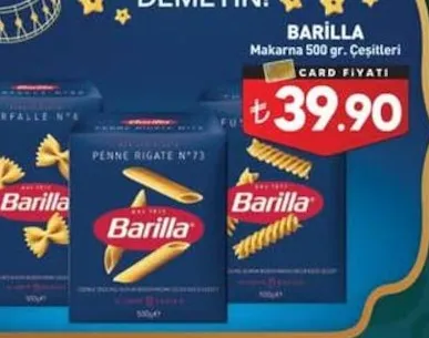 Barilla Makarna 500 Gr. Çeşitleri